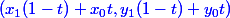 \blue (x_1(1-t)+x_0t,y_1(1-t)+y_0t)